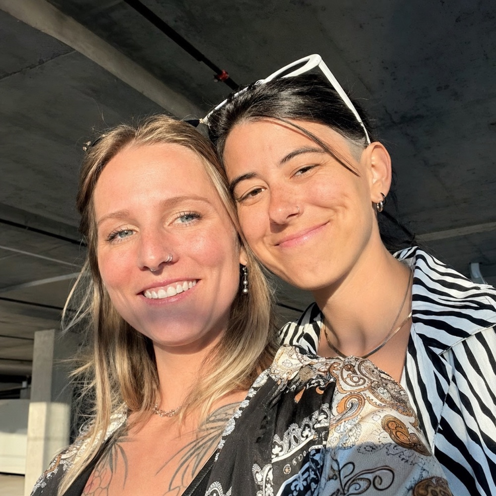 Bobbi and Micah smiling together